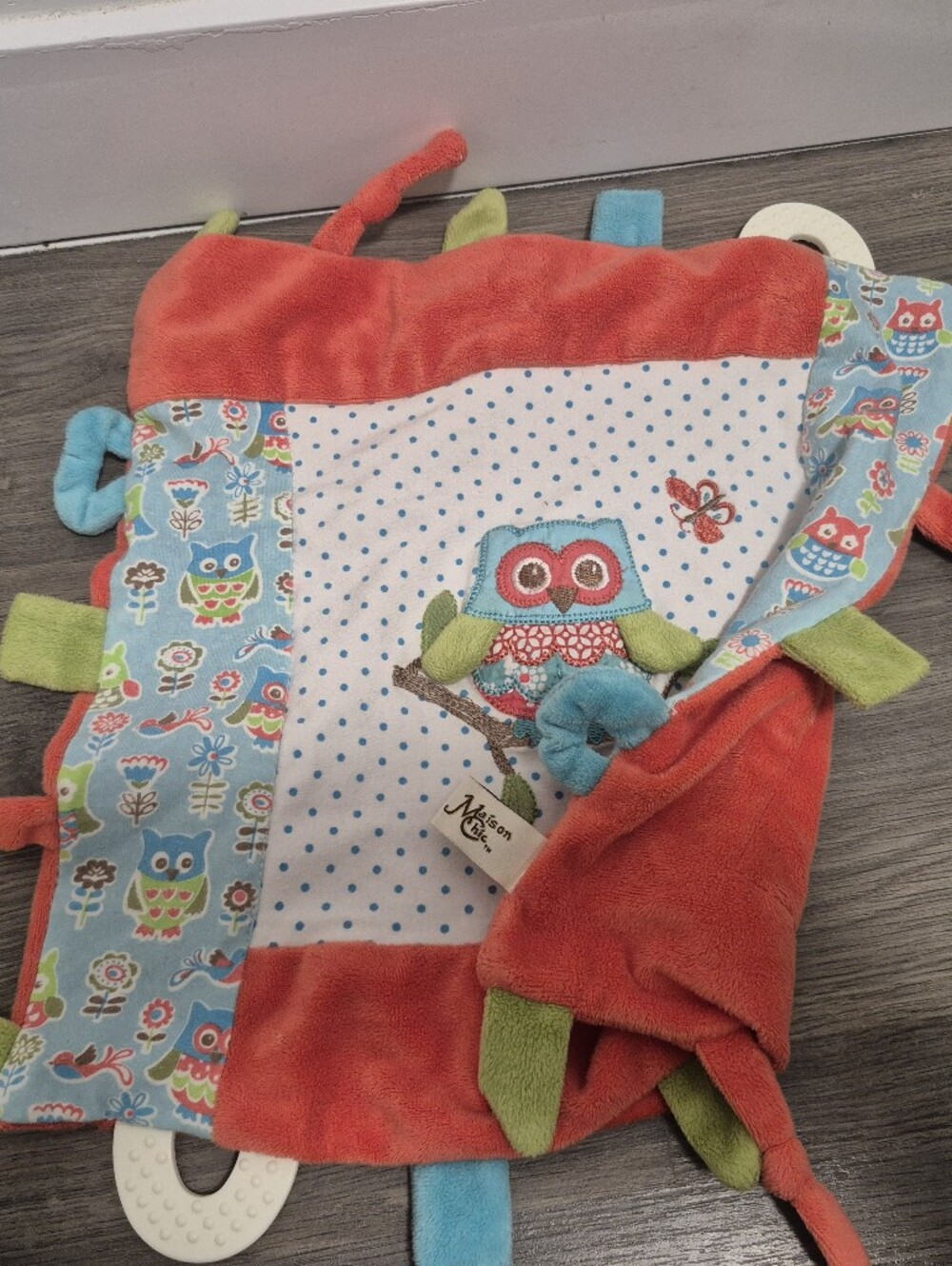 *5/$25* Maison Chic Owl multi-function security blanket (lovey)